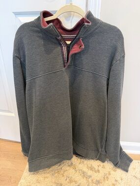 Orvis Men’s Quarter Zip Sweater Size 2X Gray